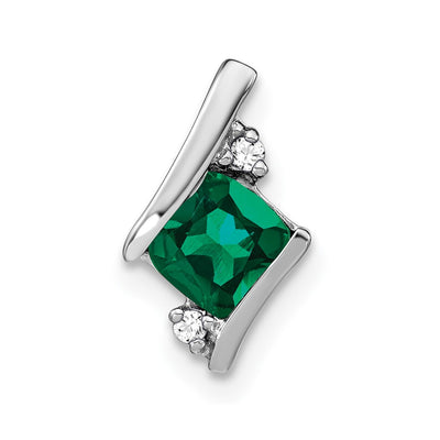 Sterling silver diamond pendant