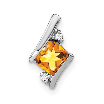 Sterling silver diamond pendant