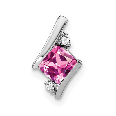 Sterling silver diamond pendant