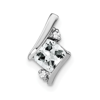 Sterling silver diamond pendant