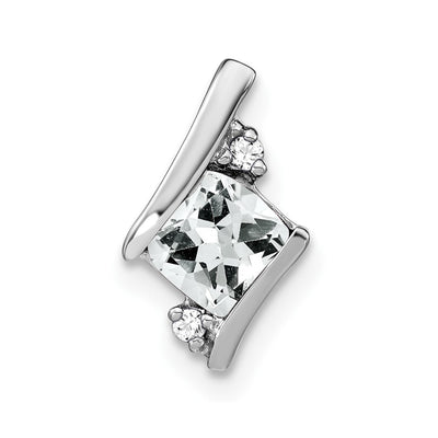 14K white gold diamond chain