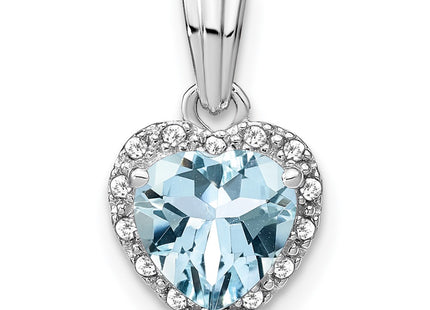 Sterling silver diamond pendant