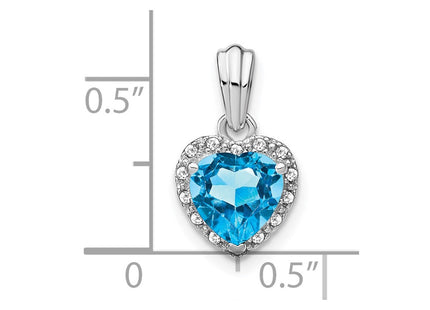 Sterling silver diamond pendant, another view