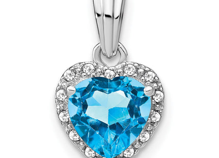 Sterling silver diamond pendant