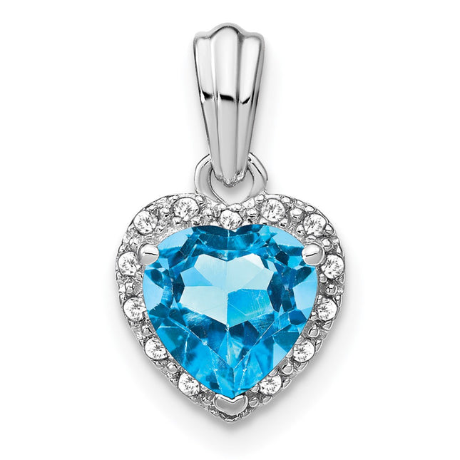 Sterling silver diamond pendant