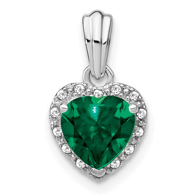 Sterling silver diamond pendant