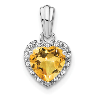 Sterling silver diamond pendant