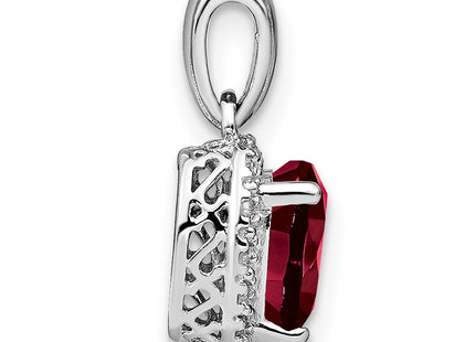 Sterling silver diamond pendant, alternate view