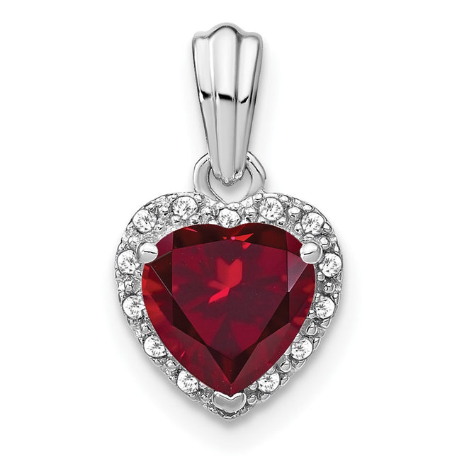 Sterling silver diamond pendant