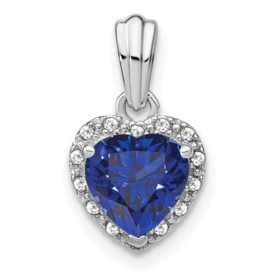 Sterling silver diamond pendant