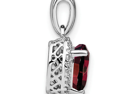 Sterling silver diamond pendant, alternate view