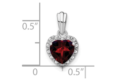 Sterling silver diamond pendant, another view