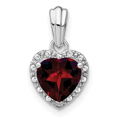 Sterling silver diamond pendant