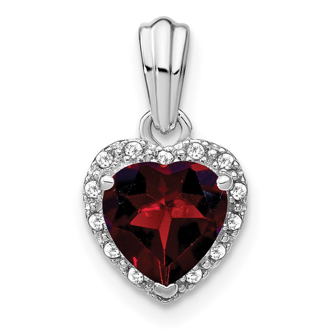 Sterling silver diamond pendant