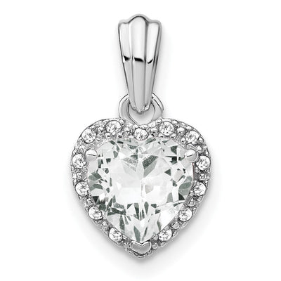 Sterling silver diamond pendant