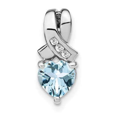 Sterling silver diamond pendant