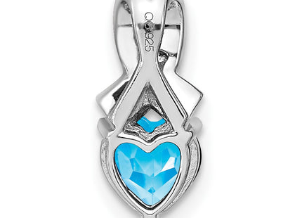 Sterling silver diamond pendant, another view