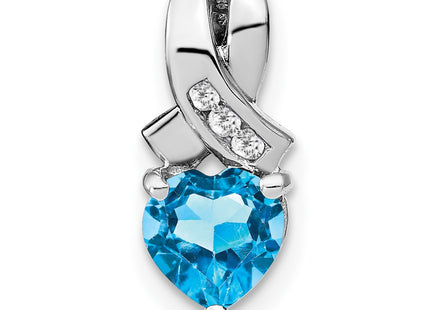 Sterling silver diamond pendant