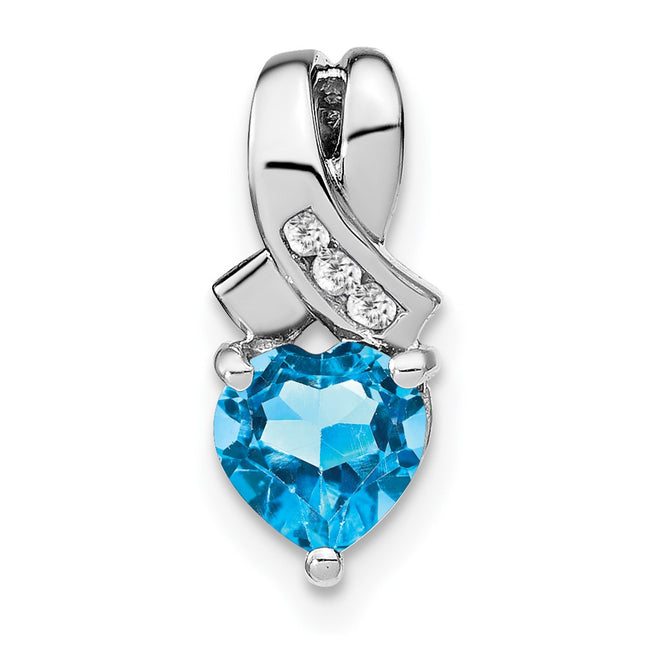 Sterling silver diamond pendant