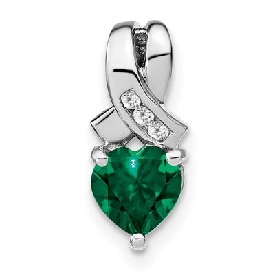 Sterling silver diamond pendant