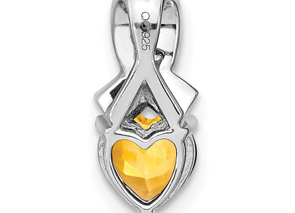 Sterling silver diamond pendant, another view