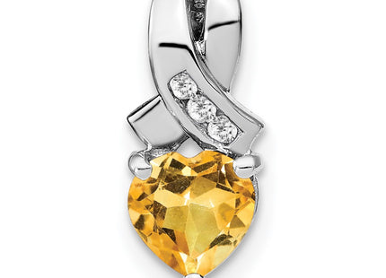 Sterling silver diamond pendant