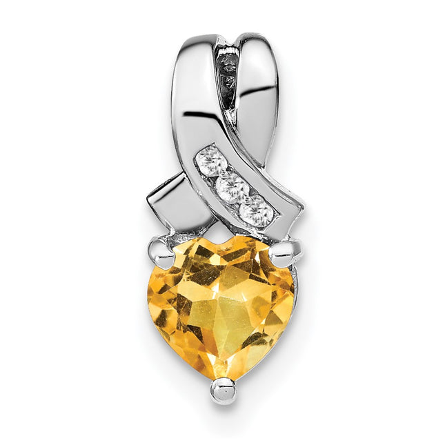 Sterling silver diamond pendant
