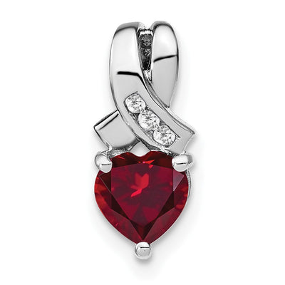 Sterling silver diamond pendant