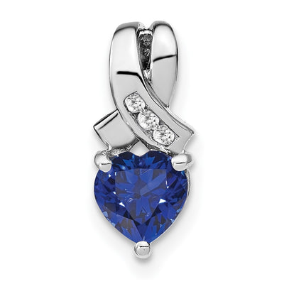 Sterling silver diamond pendant