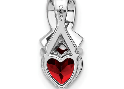 Sterling silver diamond pendant, another view