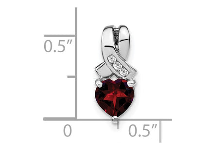 Sterling silver diamond pendant, alternate view