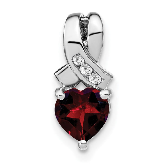 Sterling silver diamond pendant