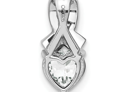Sterling silver diamond pendant, another view