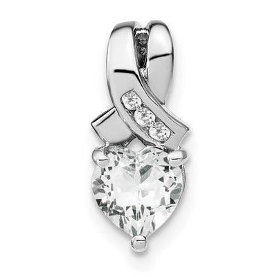 Sterling silver diamond pendant