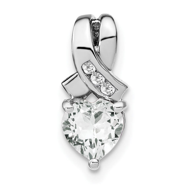 Sterling silver diamond pendant