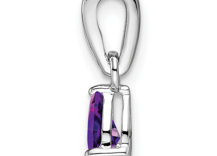 14K white gold diamond pendant, alternate view