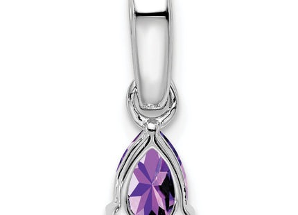 14K white gold diamond pendant, another view