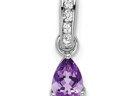 14K white gold diamond pendant