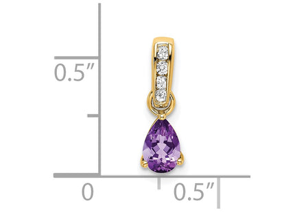 14K gold diamond pendant, further view