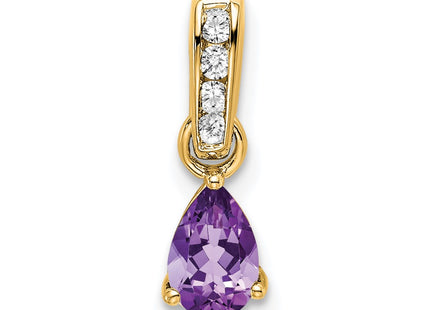 14K gold diamond pendant