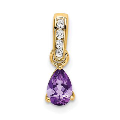14K gold diamond pendant