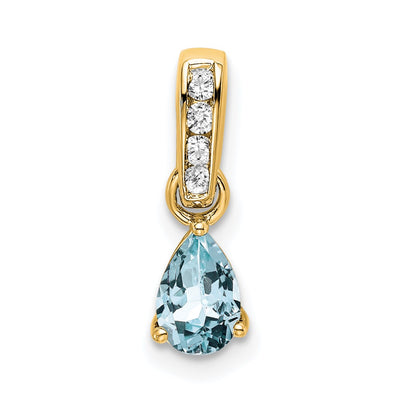 14K gold diamond pendant