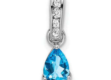 14K white gold diamond pendant