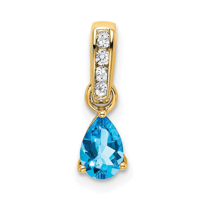 14K gold diamond pendant