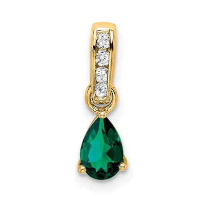 14K gold diamond pendant