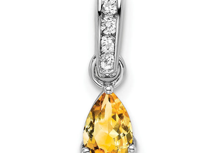 14K white gold diamond pendant
