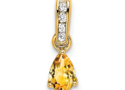 14K gold diamond pendant