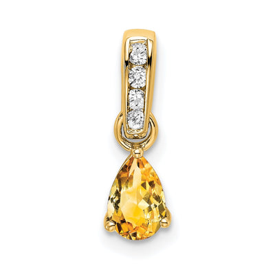 14K gold diamond pendant