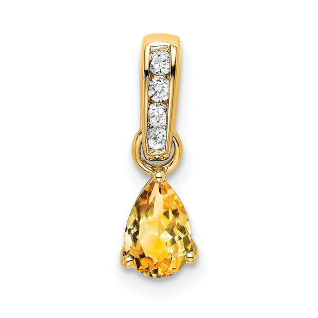 14K gold diamond pendant