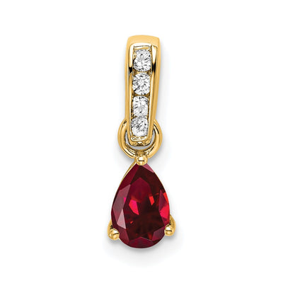 14K gold diamond pendant
